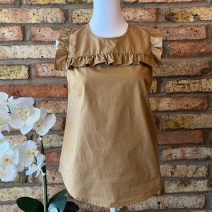 J. Crew Sleeveless Ruffled Top